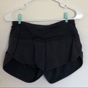lululemon black running shorts